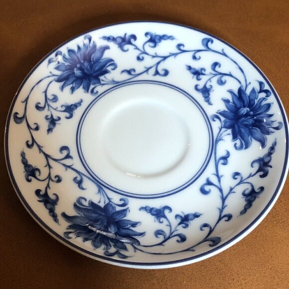 Vista Alegre Flat Demitasse Cup & Saucer Set Lapis Blue/White - Picture 7 of 13